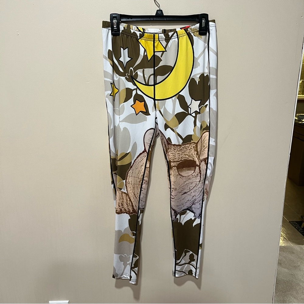 Chinchilla wearing sunglasses leggings
